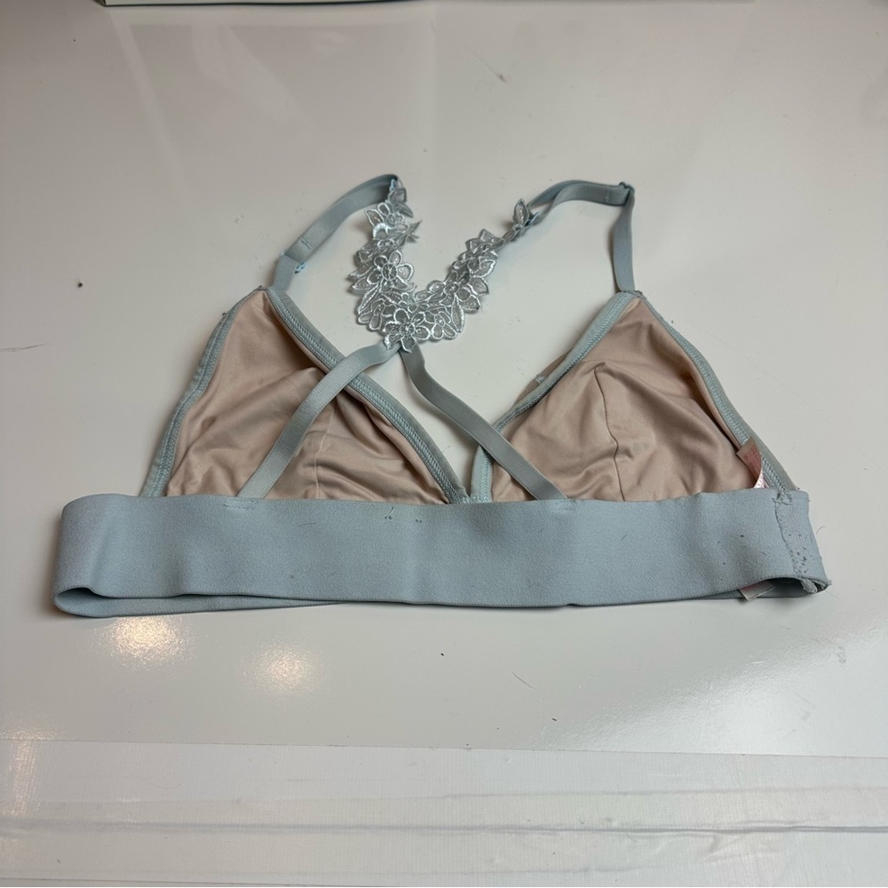 PINK Victoria's Secret Blue Lace Bralette - Picture 4 of 7